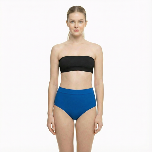 High-waisted menstrual panties blue | Flovela